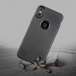 Wholesale iPhone X (Ten) Carbon Fiber Design TPU Case (Gold)